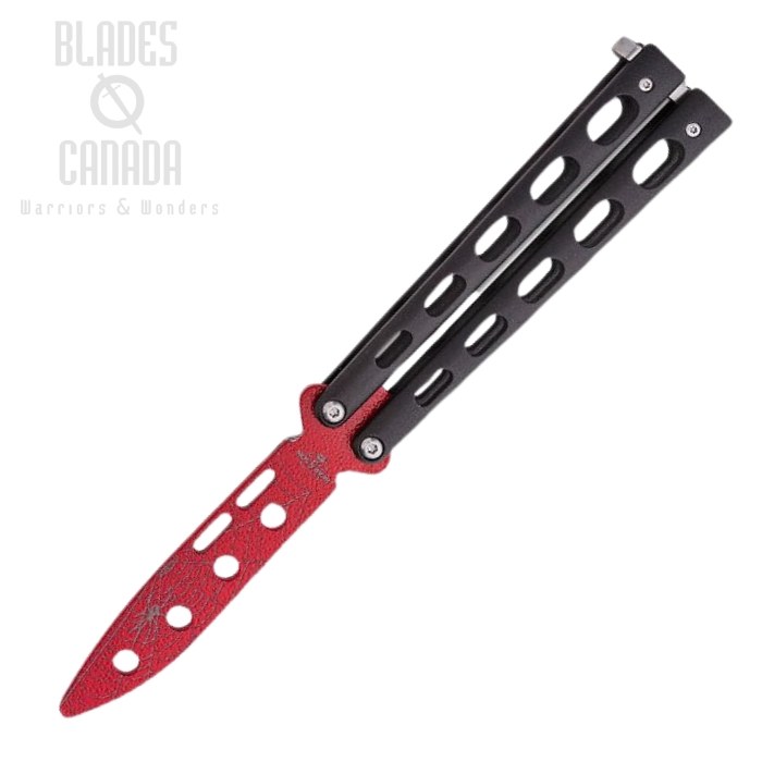 Bear & Son Butterfly Trainer, Red Blunt Blade, Zinc Black Handle, BCW115BTR